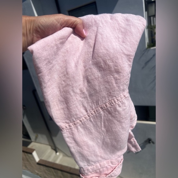 Calypso St. Barth light pink linen button-up lightweight shirt S beach old money - Picture 2 of 9